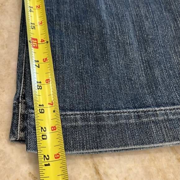 7 For All Mankind “Dojo” Wide Leg Cropped Jeans Medium Wash Size 30 - Picture 9 of 11